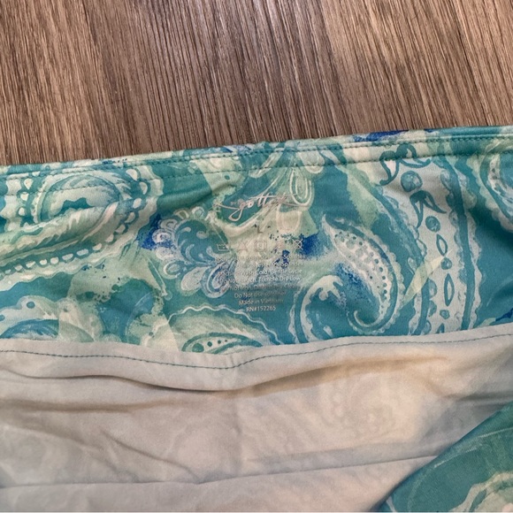 Gottex Large turquoise paisley golf / tennis skirt - Picture 7 of 7